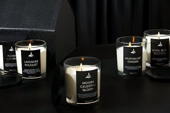 Premium Floral Fusion Scented Jar Candle Set of 10 || Home Décor