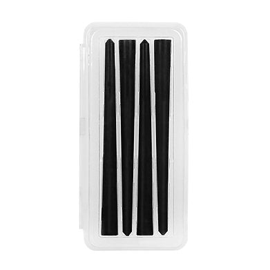 Parkash Candles Unscented Dripless Taper Candles Set of 4 Paraffin Wax (Black)