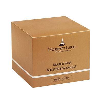 Premium Scented Soy Wax Dual Wick Votive Jar Candle (ROSE OUDH WOOD)