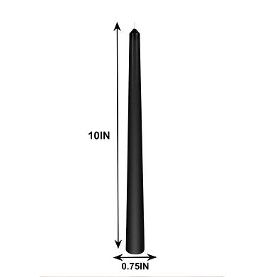 Parkash Candles Unscented Dripless Taper Candles Set of 4 Paraffin Wax (Black)