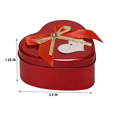 Luxury Heart Shaped Box Premium Soy Wax Scented Candle White Rose Oudh