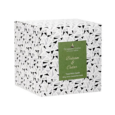 Scented Soy Wax Triple Wick Votive Jar Candle (BLASAM & CEDAR)