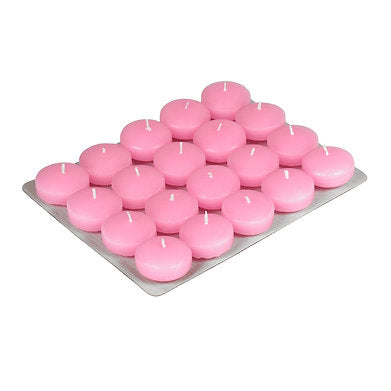Floating Nuggets Small Candles Pack of 20 Decorative Candles (Pink)
