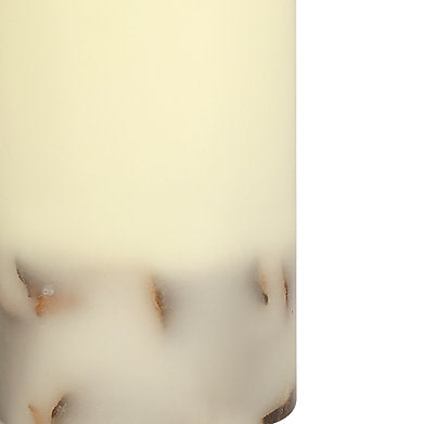 Set of 3 Fragrance Pillar Candles Marble Finish (White Cinnamon Sticks)