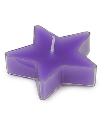 Star Shaped T Light Set of 8,| Scented (Purple - Lavender)