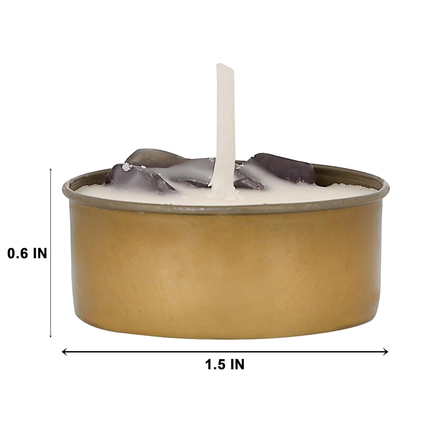 PROSPERRO LUMO by Parkash Candles Sacred Flames Scented Tealight Candles – 25 Healing Soy Wax Candles with Crystals – Aromatherapy & Manifestation (AMATHISYT)