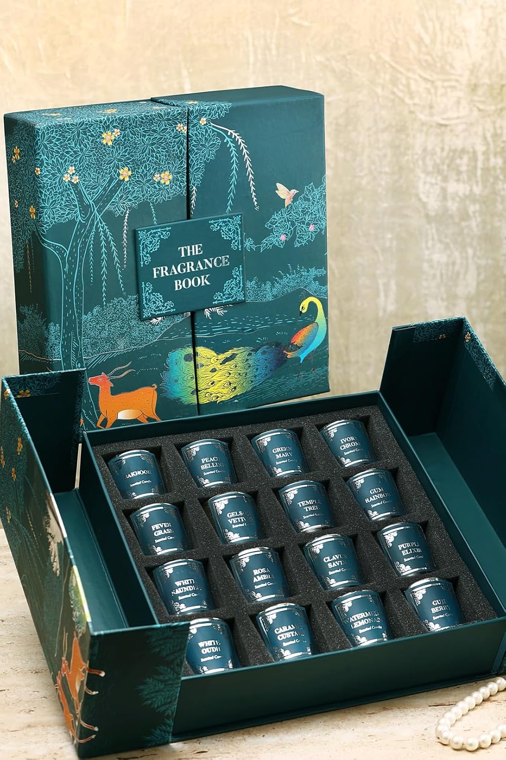 PROSPERRO LUMO by Parkash Candles Premium Soy Wax Scented Votive Glasses Gift Set of 16 | FRGARANCE Book| Luxurious Gift Box