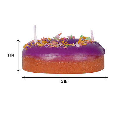 Unscented Donuts Candle for Home Decor Paraffin Wax (Sweet Potato - Purple)