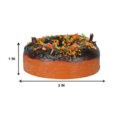 Unscented Donuts Candle for Home Decor Paraffin Wax (Chocolate - Brown)