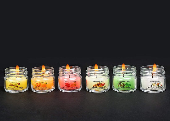 Scented Wax Mini Jar Candles (Set of 6)