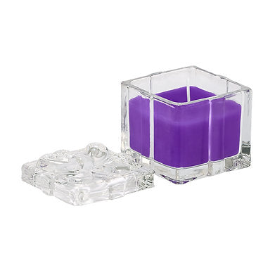 Organic Aroma Glass Jar Paraffin Wax Candle Luxury Fragrance Purple - Dare