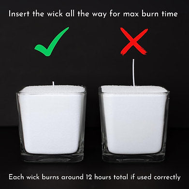 Luxury Powder Candles - Refillable Sand Wax with 20 Wicks (Unscented)