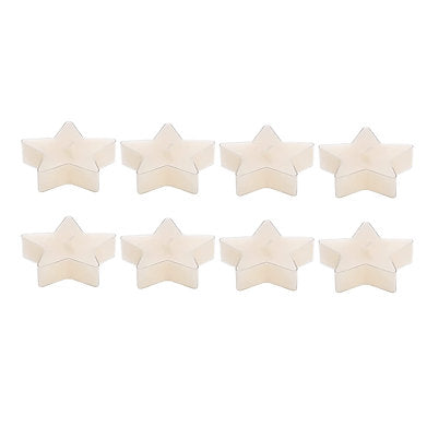 Star Shaped T Light Set of 8,| Scented (White - Jasmine)