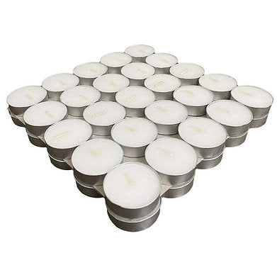 Paraffin wax candles , tea light set of 50, 3 hr.