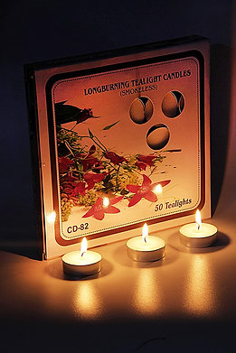 Paraffin Wax Candles Tea Lights, Unscented ( 2.5hr ) (Set of 50)