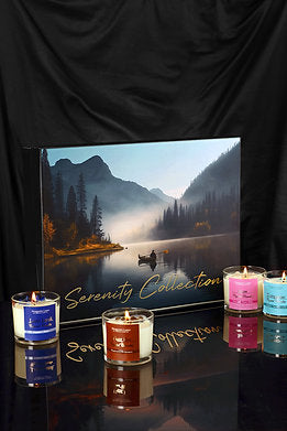 Luxury Serenity Collection Scented Crystal Jar Premium Candle Set of 12