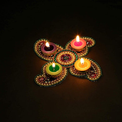 Unscented Wax Coloured Tea Light Candles ( Multicolor , Small , CD - 106 100)