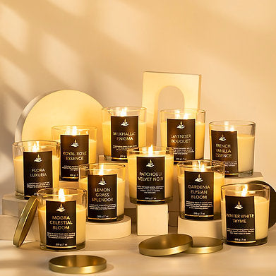 Premium Votive Jar Scented Soy Wax Candle (French Vanilla Essence)