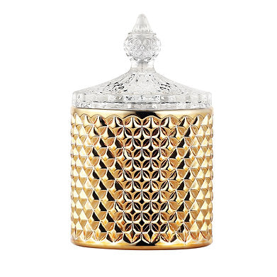 Golden Wood Crystal jar Candle | Scented