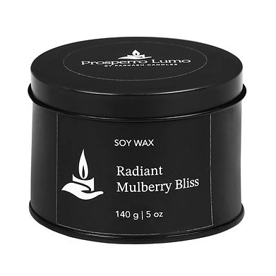 Scented Soy Wax Crystal Jar Candle 140 gm 25-30 Hrs (Radiant Mulberry Bliss)