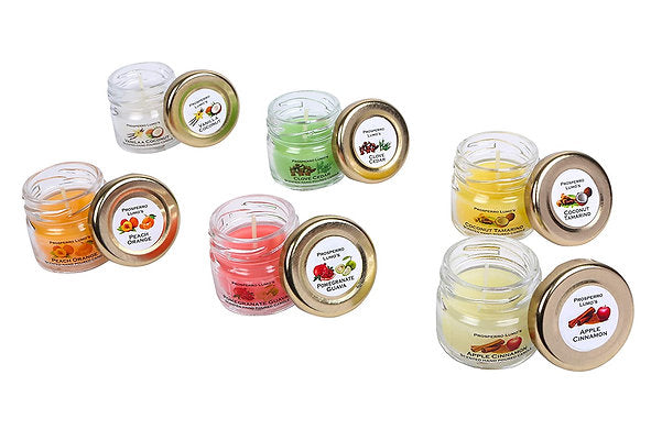 Scented Wax Mini Jar Candles (Set of 6)