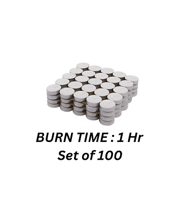 Metal Tealights (1 Hrs. Burning) - Pack of 100
