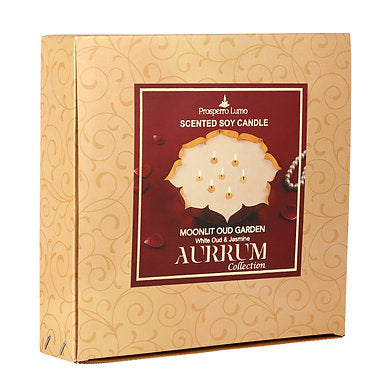 Luxury 7 Wick Premium Soy Wax Scented Large Bowl Candle White Oud & Jasmine