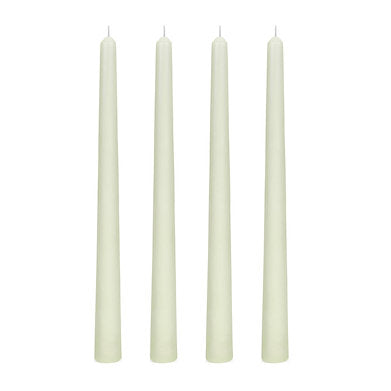 Parkash Candles Unscented Dripless Taper Candles Set of 4 Paraffin Wax (Ivory)