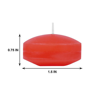 Floating Nuggets Small Candles Pack of 20 Decorative Candles (RED)