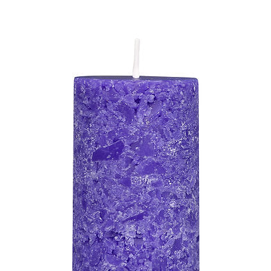 Set of 3 Fragrance Pillar Candles Marble Finish (Lavender Fragrance)