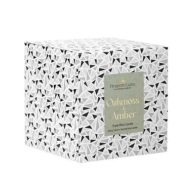 Scented Soy Wax Triple Wick Votive Jar Candle (OAHMOSS & AMBER)
