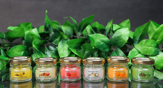 Scented Wax Mini Jar Candles (Set of 6)