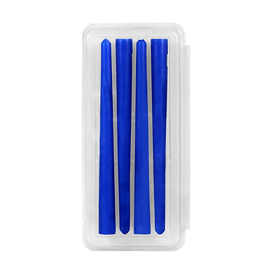 Parkash Candles Unscented Dripless Taper Candles Set of 4 Paraffin Wax (Blue)