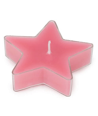 Star Shaped T Light Set of 8,| Scented (Pink - Rose)