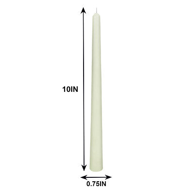 Parkash Candles Unscented Dripless Taper Candles Set of 4 Paraffin Wax (Ivory)