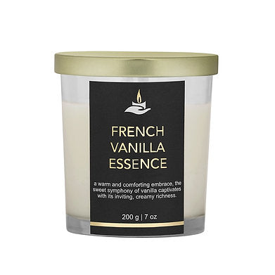 Premium Votive Jar Scented Soy Wax Candle (French Vanilla Essence)
