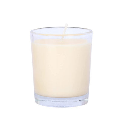 Scented Votive Glass Candles Set of 3 , 100% Natural Soy Wax (Oud Wood)