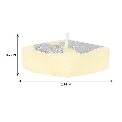 Premium Kaju Katli Unscented Candle Barfi-Shaped Paraffin Wax Set of 4