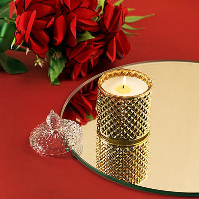 Golden Wood Crystal jar Candle | Scented