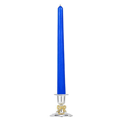 Parkash Candles Unscented Dripless Taper Candles Set of 4 Paraffin Wax (Blue)