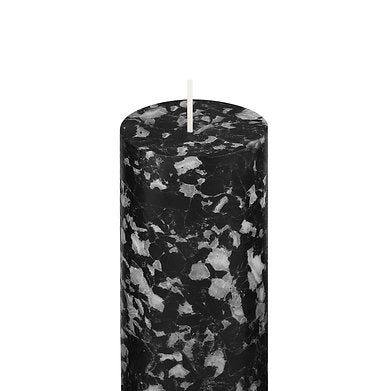 Set of 3 Fragrance Pillar Candles Marble Finish (Black - Flora by Gucci)