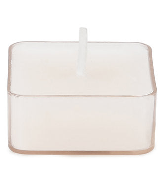 Scented Square Shaped Tealights Pack of 9 (Jasmine - White)