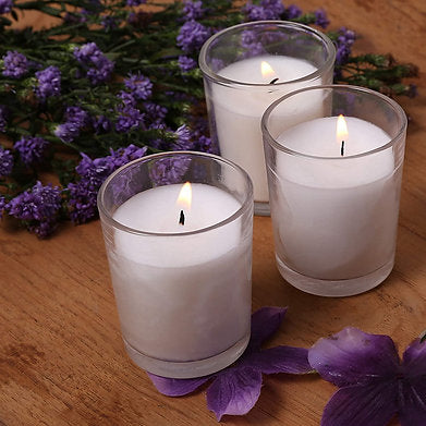 Votive Glass Candles, Pack of 6 (Unscented)