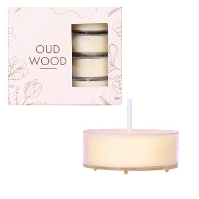 PROSPERRO LUMO By Parkash Candles Scented Soy Wax Tealights Set of 16 Oud Wood