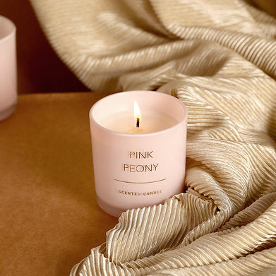 Premium Scented Soy Wax Jar Candles || Home Décor (Pink Peony)