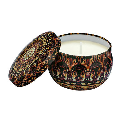Floral Tin Soy Wax Premium Scented Candle Set of 4 Home Décor (Multicoolor)
