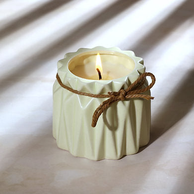 Organic Aroma Ceramic Soy Wax Jar Candle Luxury Fragrance Palo Santo