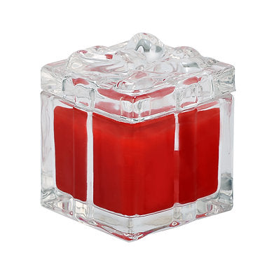 Organic Aroma Glass Jar Paraffin Wax Candle Luxury Fragrance Red - Vannity