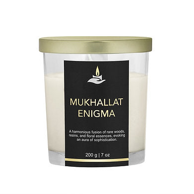 Premium Votive Jar Scented Soy Wax Candle (MUKHALLAT Enigma)