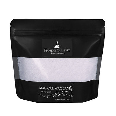 Luxury Powder Candles - Refillable Sand Wax with 20 Wicks (Lavender)